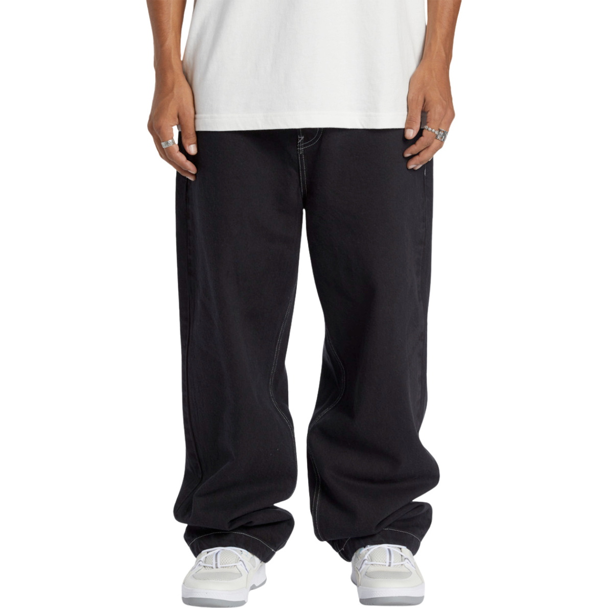 2026 DC Shoes Mens Worker Baggy Jeans ADYDP03079 - Black Tint